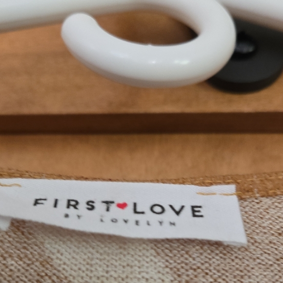 Geometric Aztec Patterned Tan Duster CardiganSweater - Picture 3 of 4